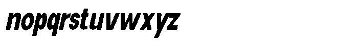 Elvara Sans Bold Ultra Condensed Italic Font LOWERCASE