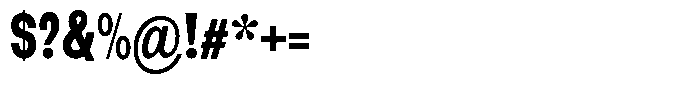 Elvara Sans Bold Ultra Condensed Font OTHER CHARS