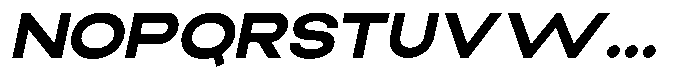 Elvara Sans Bold Ultra Expanded Italic Font UPPERCASE