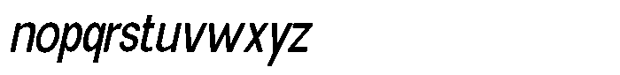 Elvara Sans Condensed Italic Font LOWERCASE