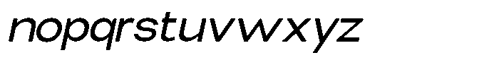 Elvara Sans Expanded Italic Font LOWERCASE
