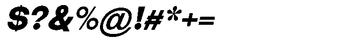 Elvara Sans Extra Bold Expanded Italic Font OTHER CHARS