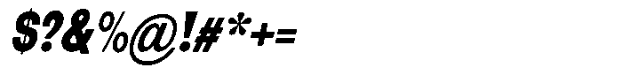 Elvara Sans Extra Bold Extra Condensed Italic Font OTHER CHARS