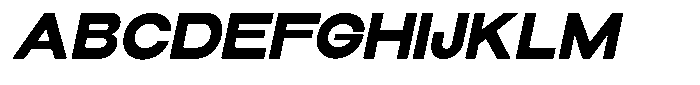 Elvara Sans Extra Bold Extra Exp Italic Font UPPERCASE