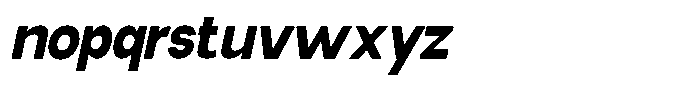 Elvara Sans Extra Bold Sem Condensed Italic Font LOWERCASE