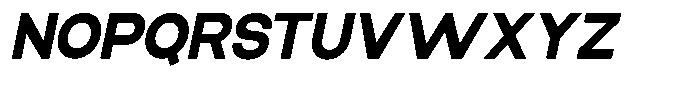 Elvara Sans Extra Bold Semi Expanded Italic Font UPPERCASE
