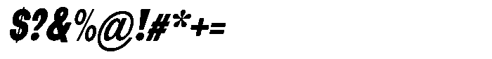 Elvara Sans Extra Bold Ult Condensed Italic Font OTHER CHARS