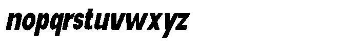 Elvara Sans Extra Bold Ult Condensed Italic Font LOWERCASE
