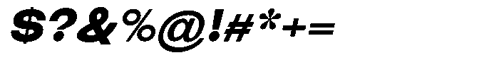 Elvara Sans Extra Bold Ult Exp Italic Font OTHER CHARS