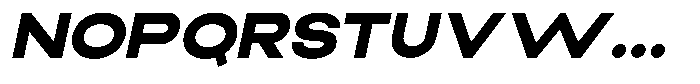 Elvara Sans Extra Bold Ult Exp Italic Font UPPERCASE