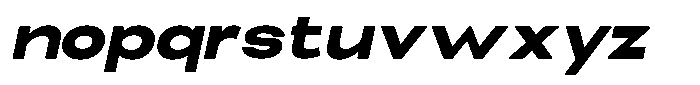 Elvara Sans Extra Bold Ult Exp Italic Font LOWERCASE