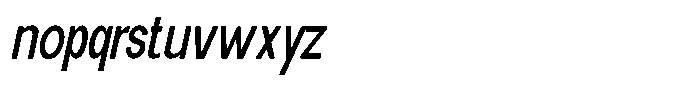 Elvara Sans Extra Condensed Italic Font LOWERCASE