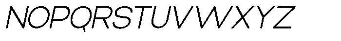 Elvara Sans Extra Light Expanded Italic Font UPPERCASE
