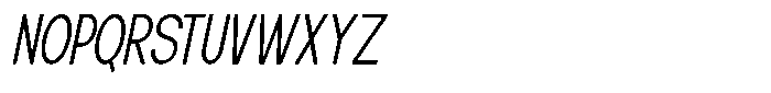 Elvara Sans Extra Light Extra Condensed Italic Font UPPERCASE