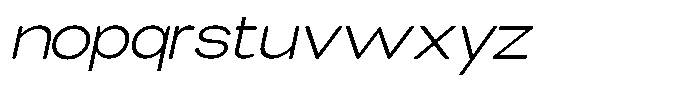 Elvara Sans Extra Light Extra Exp Italic Font LOWERCASE