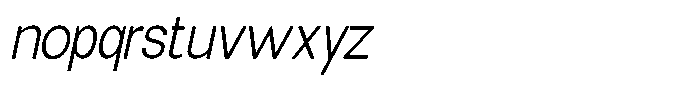 Elvara Sans Extra Light Italic Font LOWERCASE