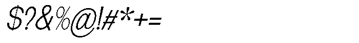 Elvara Sans Extra Light Sem Condensed Italic Font OTHER CHARS