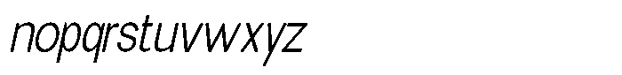 Elvara Sans Extra Light Sem Condensed Italic Font LOWERCASE