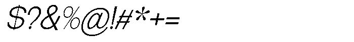Elvara Sans Extra Light Sem Exp Italic Font OTHER CHARS