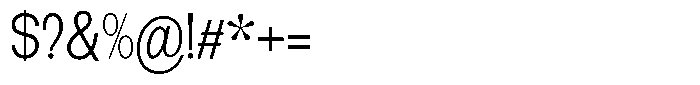 Elvara Sans Extra Light Semi Condensed Font OTHER CHARS