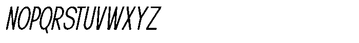 Elvara Sans Extra Light Ult Condensed Italic Font UPPERCASE
