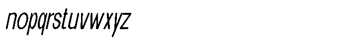 Elvara Sans Extra Light Ult Condensed Italic Font LOWERCASE