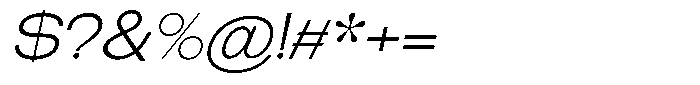 Elvara Sans Extra Light Ult Exp Italic Font OTHER CHARS