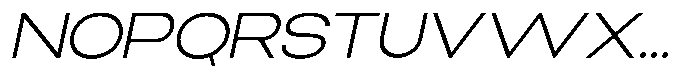 Elvara Sans Extra Light Ult Exp Italic Font UPPERCASE