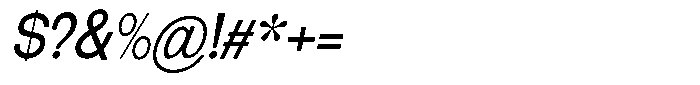 Elvara Sans Italic Font OTHER CHARS