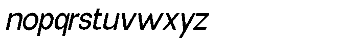 Elvara Sans Italic Font LOWERCASE