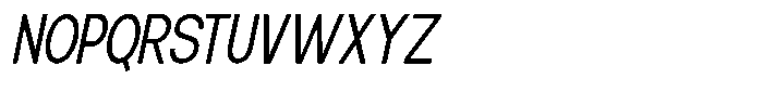 Elvara Sans Light Condensed Italic Font UPPERCASE