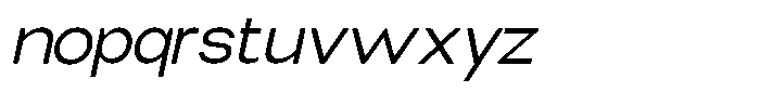Elvara Sans Light Expanded Italic Font LOWERCASE