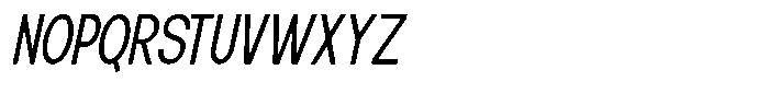 Elvara Sans Light Extra Condensed Italic Font UPPERCASE