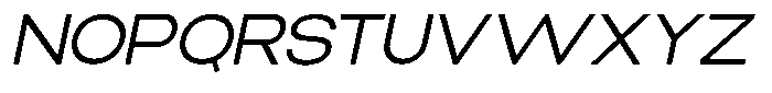 Elvara Sans Light Extra Expanded Italic Font UPPERCASE