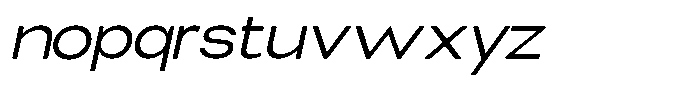 Elvara Sans Light Extra Expanded Italic Font LOWERCASE