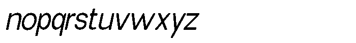 Elvara Sans Light Italic Font LOWERCASE