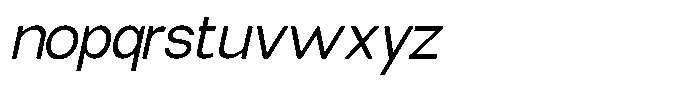 Elvara Sans Light Semi Expanded Italic Font LOWERCASE