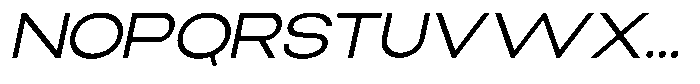 Elvara Sans Light Ultra Expanded Italic Font UPPERCASE