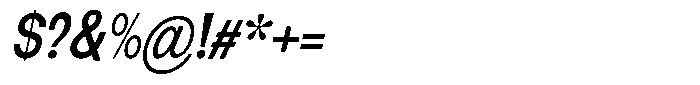 Elvara Sans Medium Condensed Italic Font OTHER CHARS