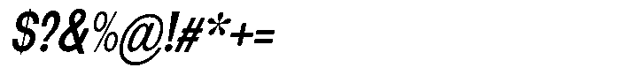 Elvara Sans Medium Extra Condensed Italic Font OTHER CHARS