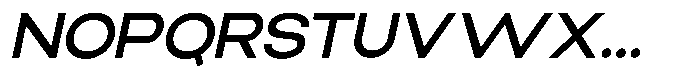 Elvara Sans Medium Extra Expanded Italic Font UPPERCASE