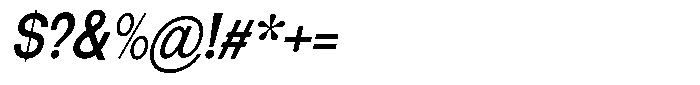 Elvara Sans Medium Semi Condensed Italic Font OTHER CHARS