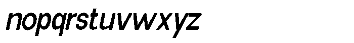 Elvara Sans Medium Semi Condensed Italic Font LOWERCASE