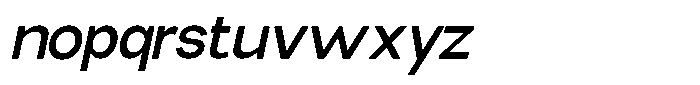 Elvara Sans Medium Semi Expanded Italic Font LOWERCASE