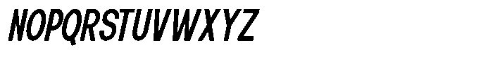 Elvara Sans Medium Ultra Condensed Italic Font UPPERCASE