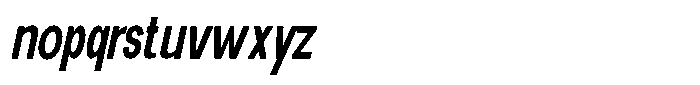Elvara Sans Medium Ultra Condensed Italic Font LOWERCASE