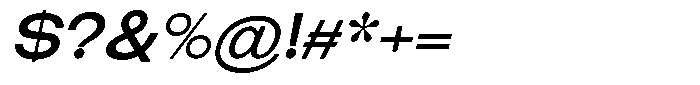 Elvara Sans Medium Ultra Expanded Italic Font OTHER CHARS