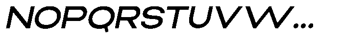 Elvara Sans Medium Ultra Expanded Italic Font UPPERCASE