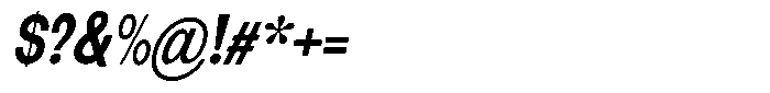 Elvara Sans Sem Bold Extra Condensed Italic Font OTHER CHARS