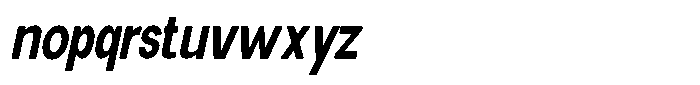Elvara Sans Sem Bold Extra Condensed Italic Font LOWERCASE